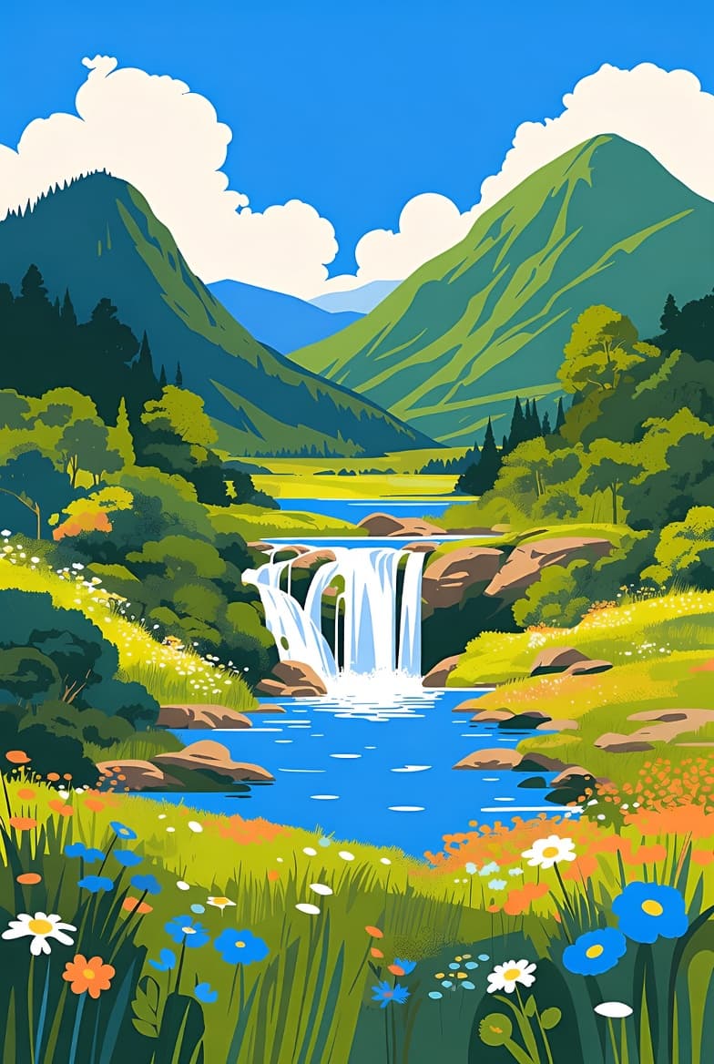 Pixy landscape artwork
